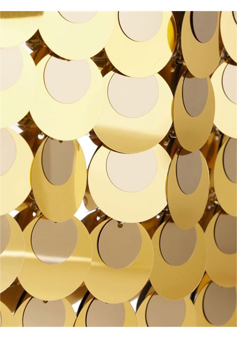 Borsa a tracolla decorata con paillettes a catena color oro RABANNE | 23SSS0093PLX100M797